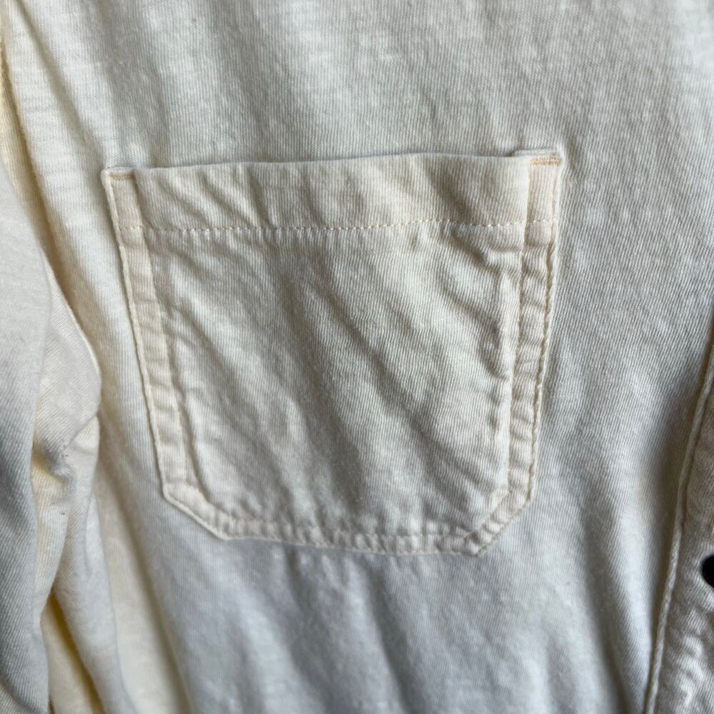Carhartt Women's Yellow Button Down Shirt Top with Roll Tab Sleeves Size Large - Picture 3 of 8